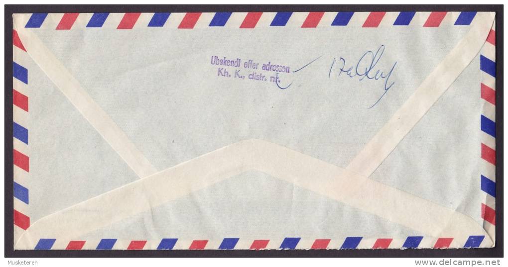 Spain Airmail Correo Aereo REUS 19?? Cover To Denmark Readressed Unknown By The Adress Signature (3 Scans) - Briefe U. Dokumente