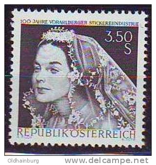 Österreich 1968, ANK 1291, 100 Jahre Vorarlberger Stickereiindustrie, Postfrisch ** - Kostüme