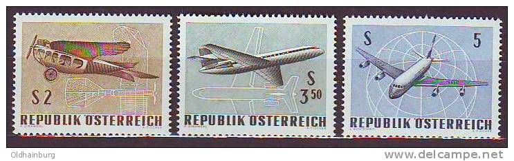 Österreich 1968, ANK 1292- 1294, Flugpostausstellung IFA 1968 In Wien, Postfrisch ** - Autres & Non Classés