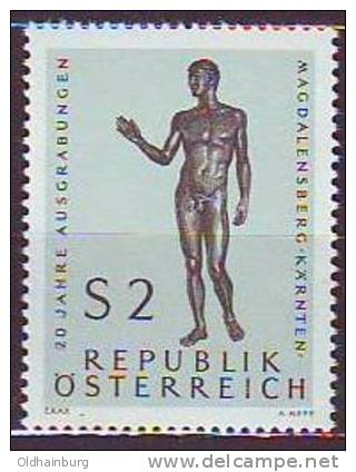 Österreich 1968, ANK 1299, Ausgrabungen Am Magdalensberg, Jüngling V. Helenenberg, Postfrisch ** - Préhistoire