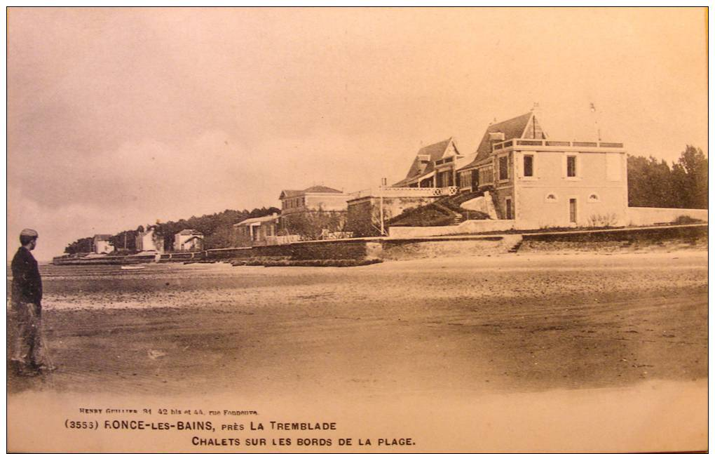 1910 Ronces Les Bains Près De LA TREMBLADE  Chalets Sur Le Bord De La Plage Non Circulée - Andere & Zonder Classificatie