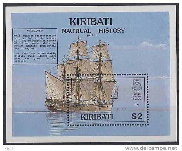 KIRIBATI - 1990 - Bateaux Voiliers 19e Siècle - BF Neuf ** // Mnh CV €12 - Kiribati (1979-...)