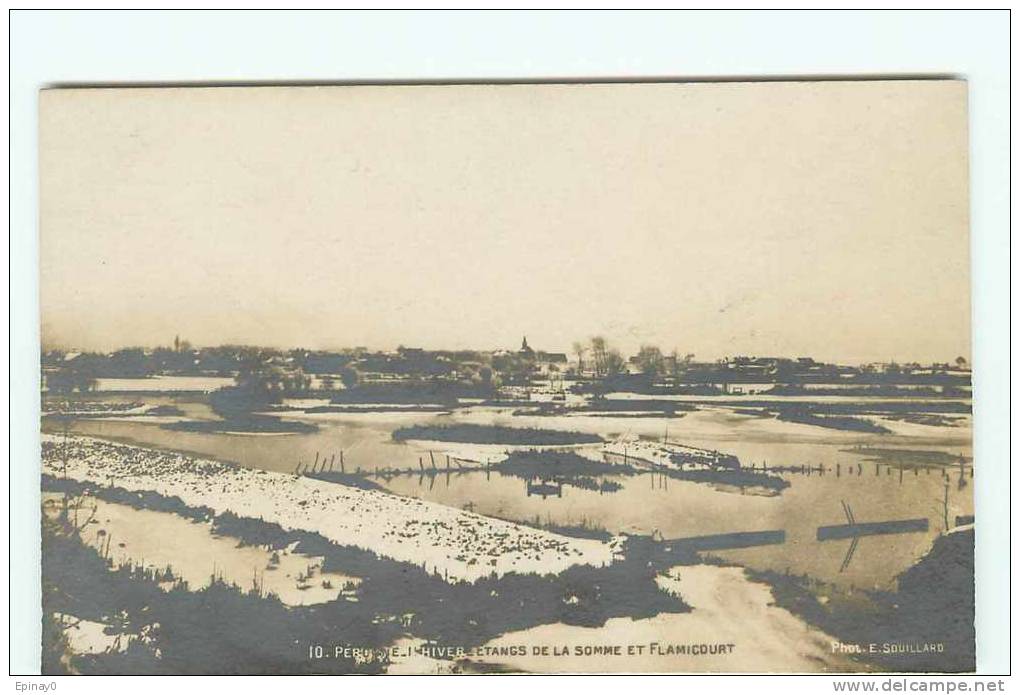 Br - 80 - PERONNE - étangs De La Somme Et Flamicourt - édit. Souillard - - Peronne