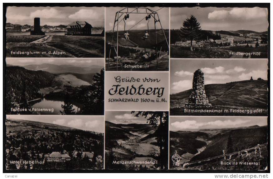 AK Feldberg/Schwarzwald: Felbergerhof, Hotel Hebelhof,Feldbergturm,gelaufen 1965 - Feldberg