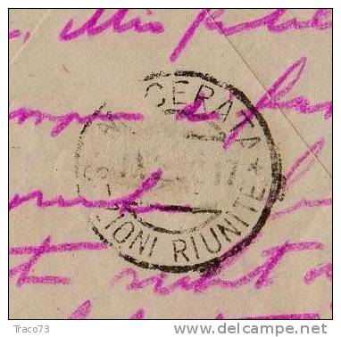 SIENA  /  MACERATA - Lettera  16.02.1932 - Tondo " SIENA SEZ. RIUNITE " Imperiale Cent. 50 Isolato - Storia Postale