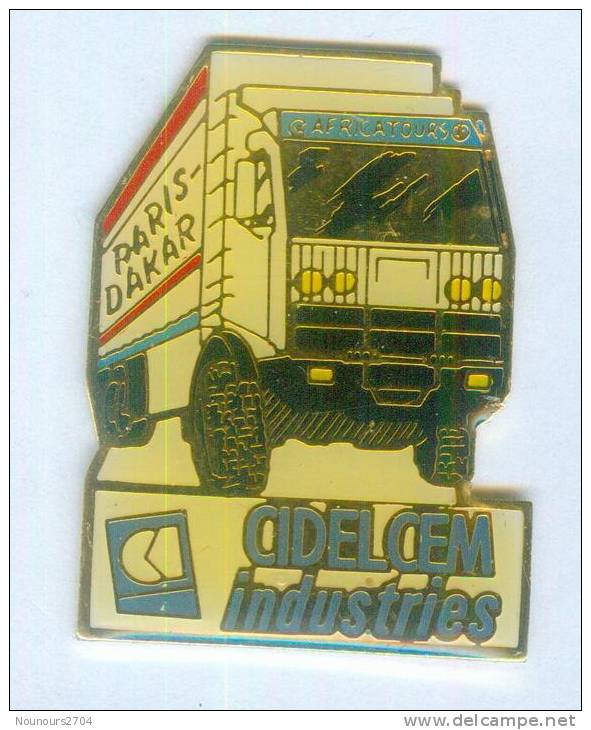 Pin´s Rallye PARIS DAKAR - Camion CIDELCEM INDUSTRIES - AFRICATOURS - B166 - Rallye