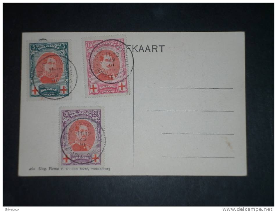 (187) Carte Avec 132-134 Depuis Baarle-Duc - 1914-1915 Rotes Kreuz