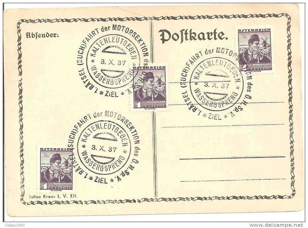 N°.  CP ZIEL       Le  03  OCTOBRE1937 - Storia Postale