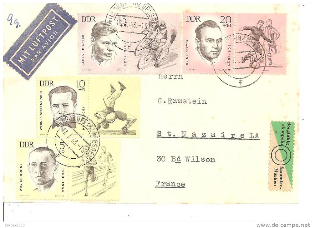 N°DEVANT DE LETTRE  WILSODRUFF    Vers   FRANCE     Le  21 OCTOBRE1963 - Lettres & Documents