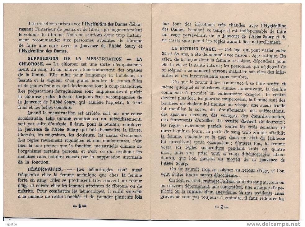 L05D.61 -  Fascicule Publicitaire de la Jouvence de l'Abbé Soury. (20 pages)