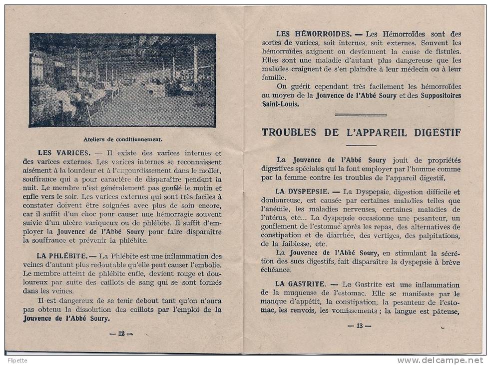 L05D.61 -  Fascicule Publicitaire de la Jouvence de l'Abbé Soury. (20 pages)