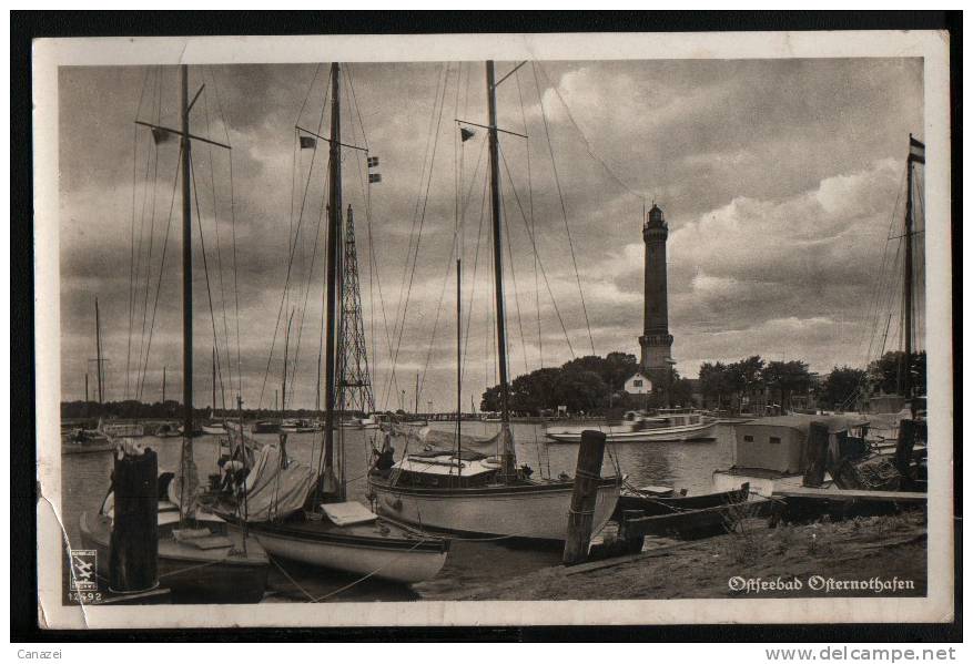 AK Ostseebad Osternothafen, Swinemünde, Gelaufen Feldpost 1939 - Pommern