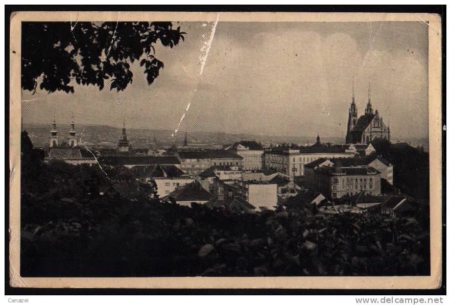 AK Brno/Brünn, Totalansicht, Gel. 1940 - Boehmen Und Maehren