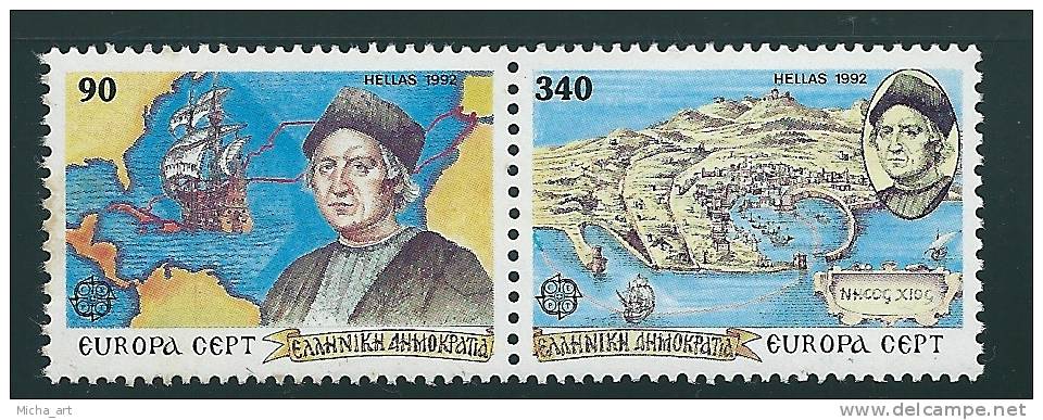 Greece 1992 Europa Set MNH See Description Oxidation S0120 - Unused Stamps