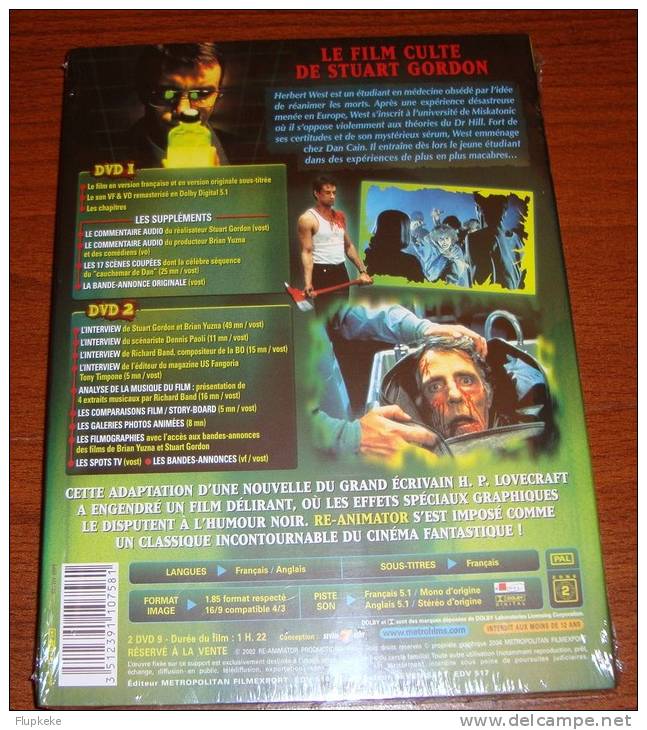 Dvd Zone 2 Re-Animator Stuart Gordon 1985 Vf/vo/vostf Coffret Collector 2 Dvd - Horror