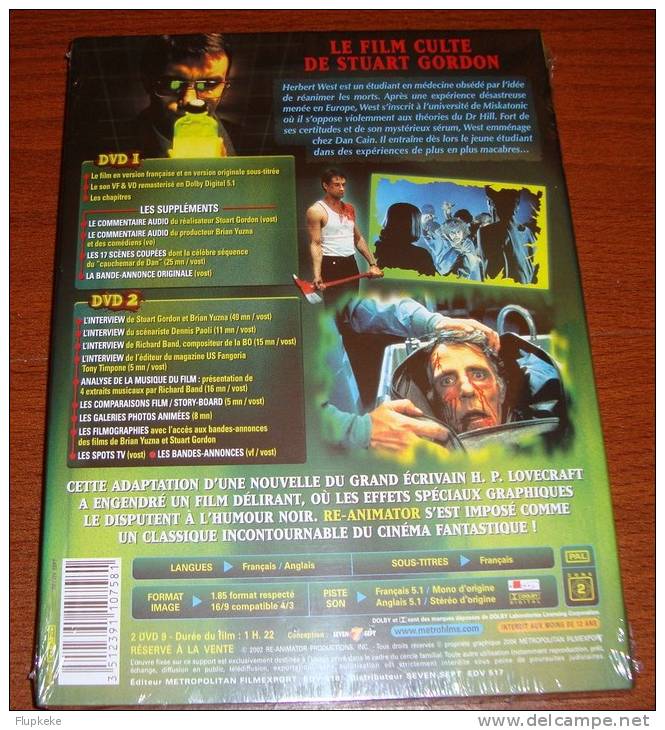 Dvd Zone 2 Re-Animator Stuart Gordon 1985 Vf/vo/vostf Coffret Collector 2 Dvd - Horror