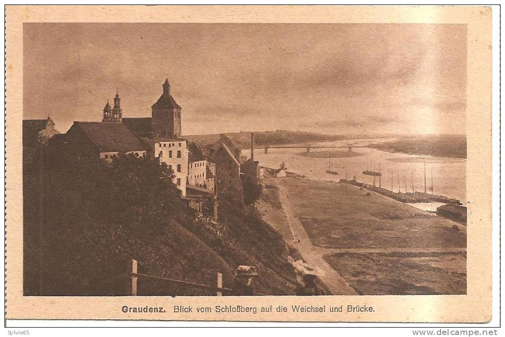 GRAUDENZ-Blick Vom Schloberg Auf Die Wechsel Und Brucke - Westpreussen