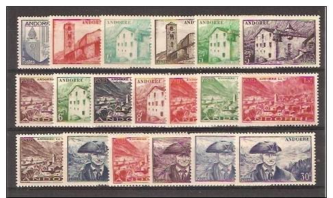 Andorre N° 119 à 137 Neufs Sans Charnière TB - Unused Stamps