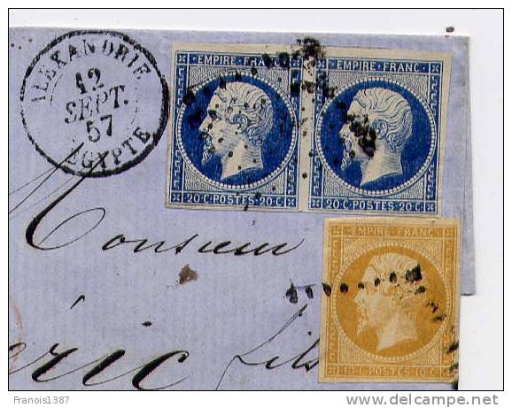 N - Fragment D'ALEXANDRIE Du 12 Septembre 1857 - Voie Anglaise - Other & Unclassified