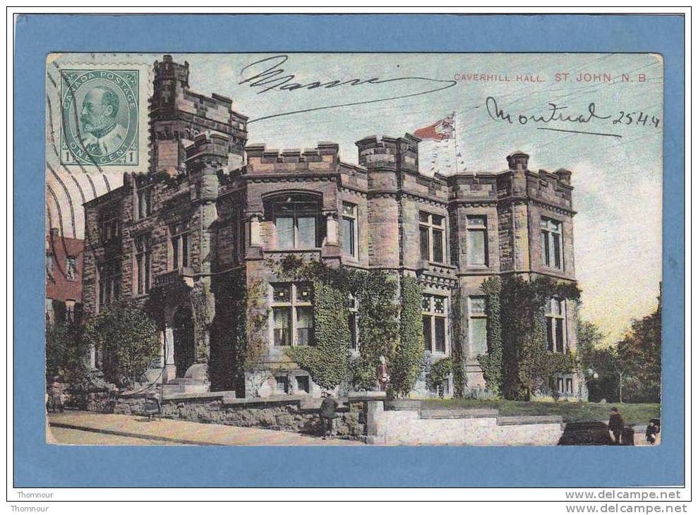 ST.  JOHN  -  CAVERHILL  HALL  -  1909  -  CARTE  ANIMEE   - - St. John