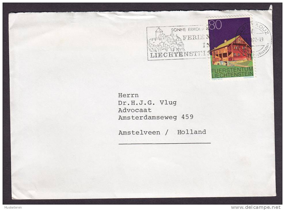 Liechtenstein VADUZ 1982 Slogan Cancel Cover To AMSTELVEEN Holland Netherlands - Used Stamps