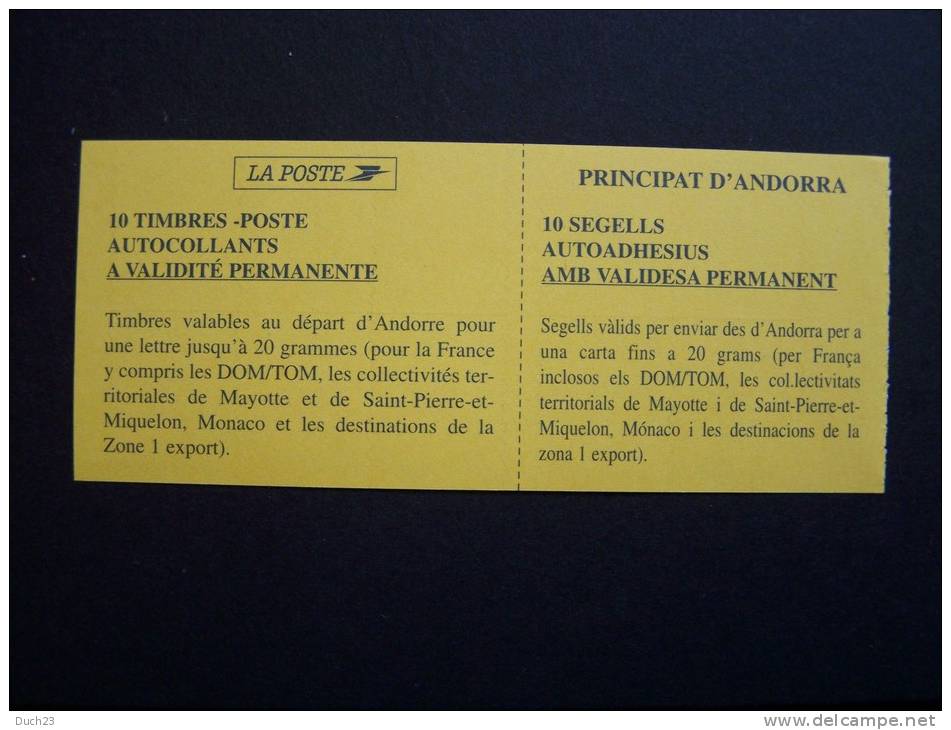 ANDORRE PRINCIPAT D´ANDORRA ANNEE 1996 CARNET NON PLIE NEUF** N° 6 (478) COMU DE CANILLO - Carnets