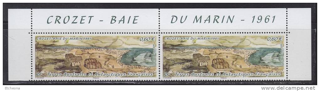 = Crozet - Baie Du Marin 1961, Paire Haut De Feuille Neufs N°599 Terres Australes Et Antarctiques - Blocs-feuillets