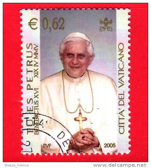 VATICANO  - 2005 - Usato - Inizio Del Pontificato Di Benedetto XVI - 0,62 € • Ritratto - Used Stamps