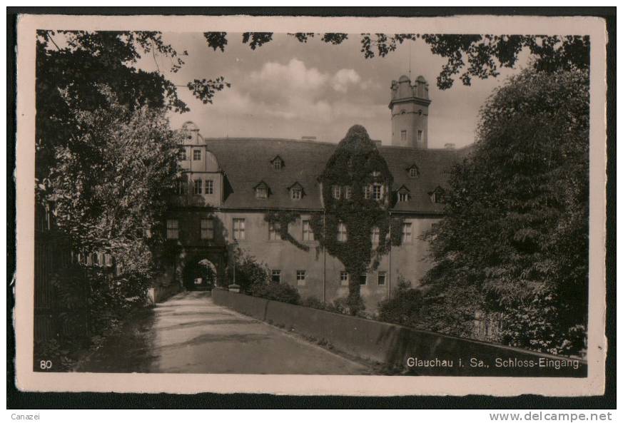AK Glauchau, Schloss-Eingang, Gel Frankiert 1939 - Glauchau