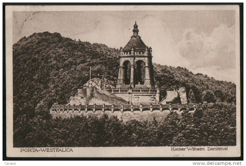 AK Porta Westfalica, Kaiser-Wilhelm-Denkmal, Gel Frankiert 1926 - Porta Westfalica