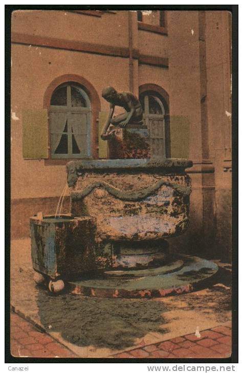 AK Karlsruhe I.Baden, Brunnen An Der Kleinen Kirche, Gel Frankiert 1909 - Karlsruhe