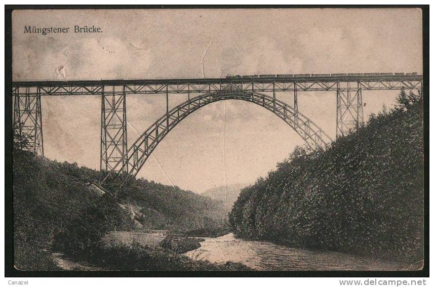 AK Müngstener Brücke, Gel Frankiert 1912 - Solingen