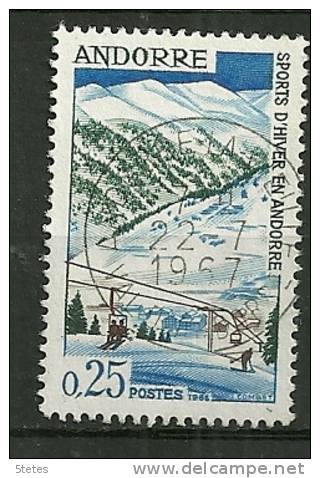 Andorre Français Oblitéré ; Yvert & Tellier ;  N° 175 ; " Sport D´hiver " - Oblitérés