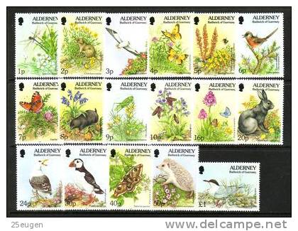 ALDERNEY 1994  MICHEL NO: 65-81  MNH - Alderney