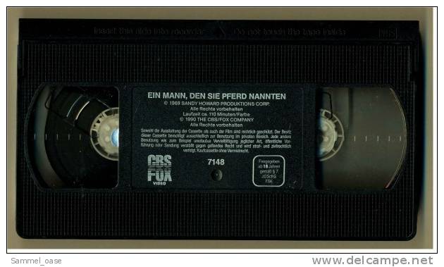 VHS Video  ,  Ein Mann, Den Sie Pferd Nannten  -  Mit Richard Harris - Oeste/Vaqueros