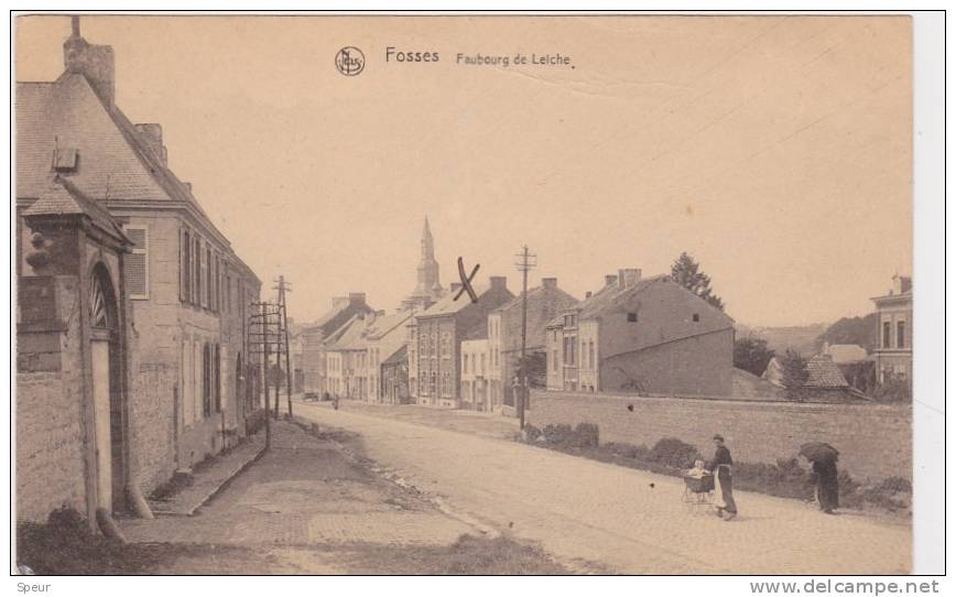 Fosses - Faubourg De Leiche, 1910's. Message En Français. - Ile-de-France