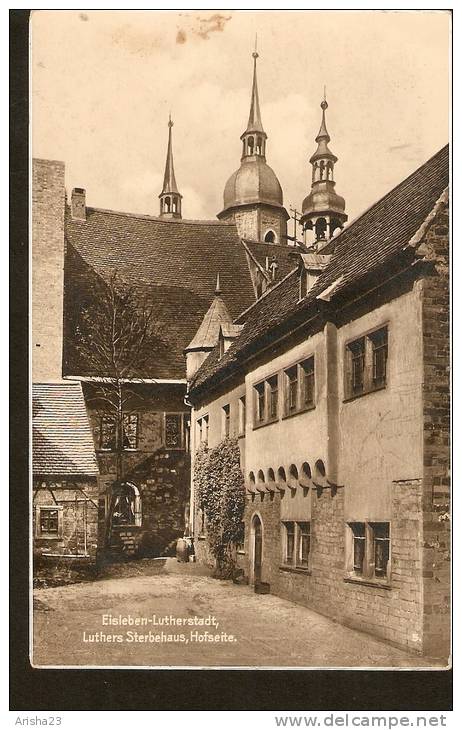 440. Germany Eisleben Lutherstadt - Luthers Sterbehaus  Hofseite - Old Postcard 1930s Trinks & Co. - Lutherstadt Eisleben