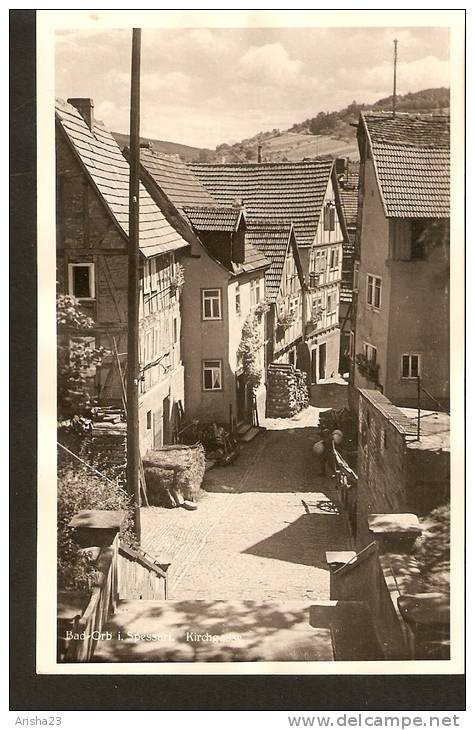 440. Germany Bad Orb Im Spessart Kirchgasse - Old Postcard - Bad Orb