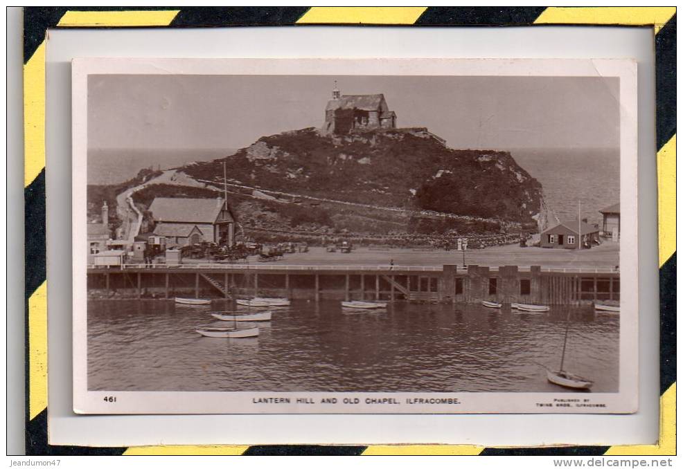 VERITABLE CARTE-PHOTO . - . 1911. LANTERN HILL AND OLD CHAPEL. ILFRACOMBE - Ilfracombe