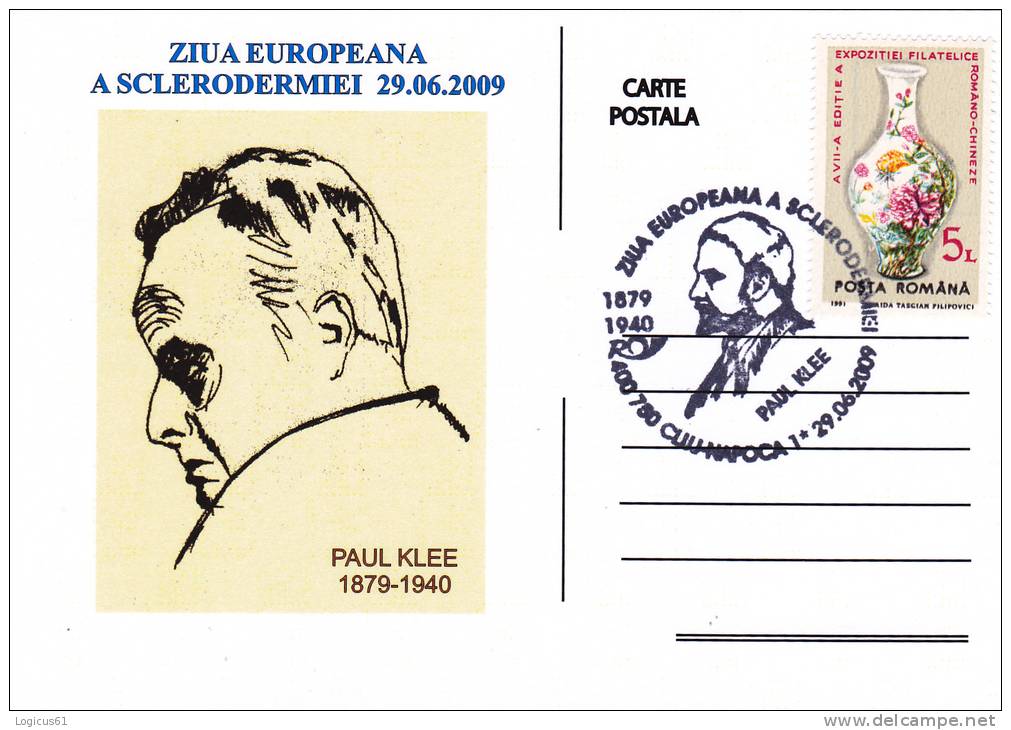 PAUL KLEE 1879-1940,European Day Of Sclerosis,postcard  2009 Cluj-Napoca,ROMANIA, Perfect Shape, Unused. - Médecine