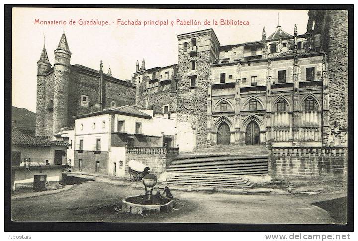 MONASTERIO DE GUADALUPE (Spain) - Fachada Principal Y Pabellon De La Biblioteca - Cáceres