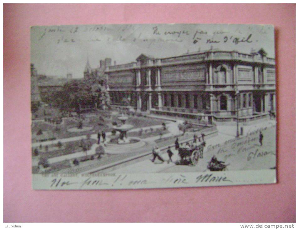 CP  THE ART GALLERY  WOLVERHAMPTON - ECRITE EN 1904 - Wolverhampton