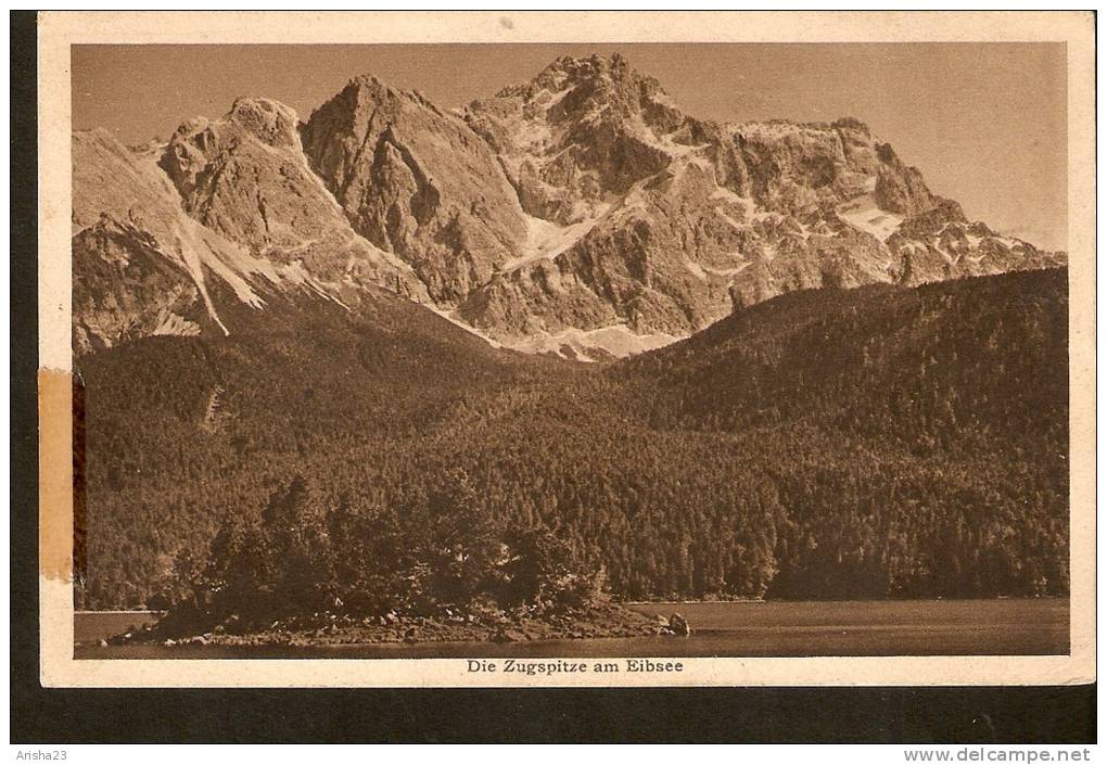 440. Germany, Die Zugspitze Am EIbsee - Passed Garmisch Feldpost In 1918 - Rud. Rudolphi - Zugspitze