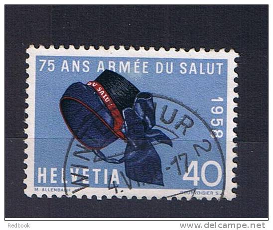 RB 833 - Switzerland 1958 - Publicity - 40c Salvation Army Bonnet - Fine Used Stamp SG 590 - Charity Religion Theme - Used Stamps