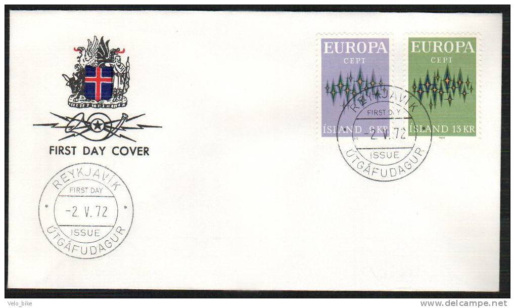 Iceland FDC 2/5 1972  Europe Cept Europa - FDC