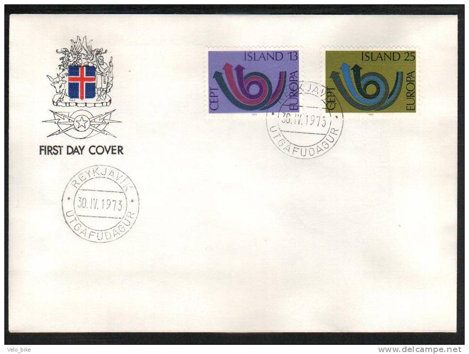 Iceland FDC 30/4 1973   Europe Cept Europa Post Telephone Telegraph - FDC