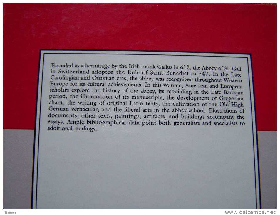 Sangallensia In Washington The Arts And Letters In Medieval And Baroque St Gall Viewed From The Late 20th Century - Culture