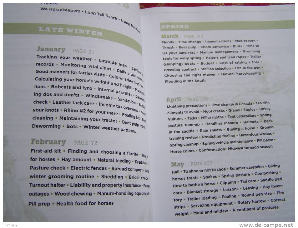 HORSEKEEPING ALMANACH Cherry Hills The Essential Month By Month GUIDE Horses Care 2007 - Almanac