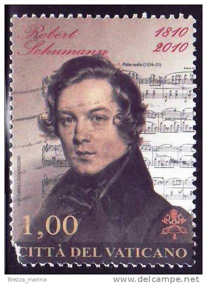 VATICANO  - 2010 - Usato - Robert Schumann - 1 €  - Leggi - Used Stamps