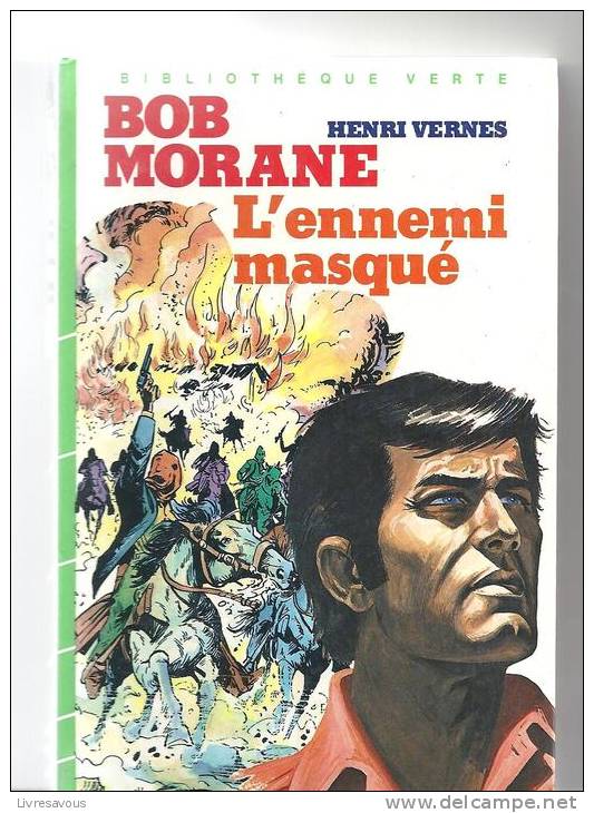 Bob Morane L'ennemi Masqué D'Henri Vernes Bibliothèque Verte De 1984 - Bibliotheque Verte